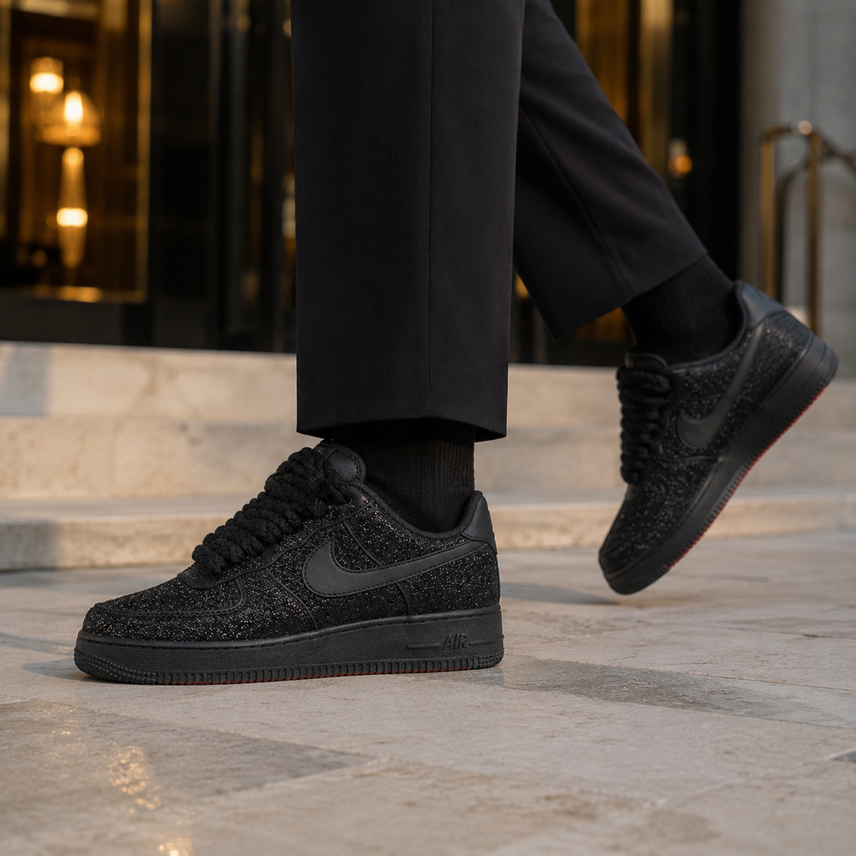 AF1 Custom Black Crystal